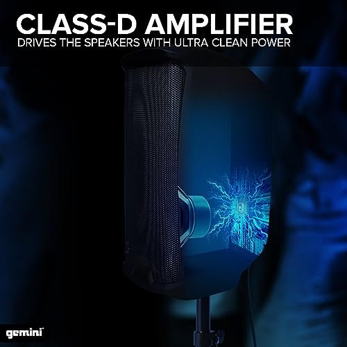 Gemini Sound AS-2110P active 10" powered PA loudspeaker — 40W RMS, 10" woofer, 2-channel mixer - Image 5