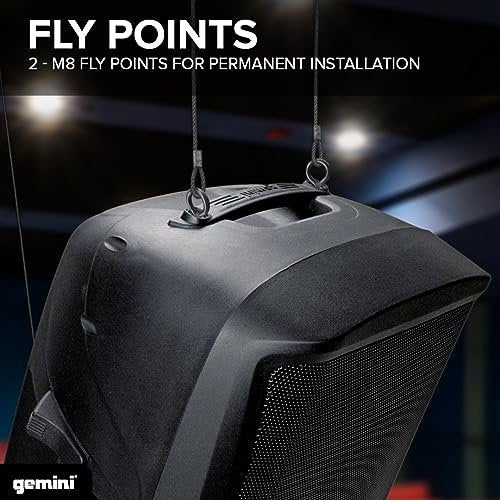 Gemini Sound AS-2115BT-LT-PK active PA speaker with stand, mic, and LED lights — 200W peak, 15" woofer, Bluetooth - Image 4