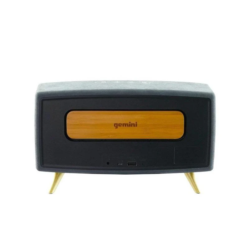 Gemini Sound BRS-430 handcrafted bamboo Bluetooth speaker with analog clock — 35W RMS, dual 3" drivers, Bluetooth 5.0 - Image 6