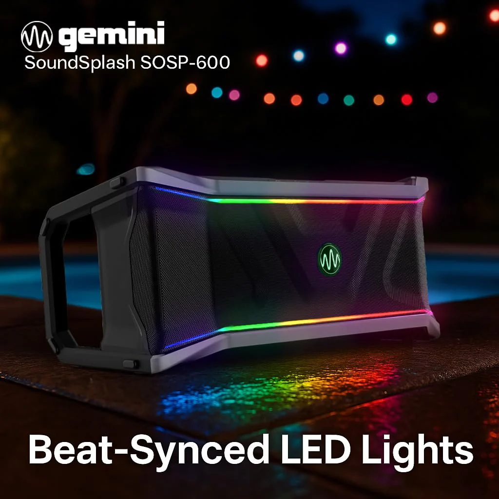 Gemini Sound waterproof floating Bluetooth speaker 300W, IPX6 — for outdoor events (SOSP-600) - Image 4