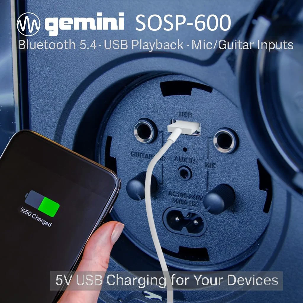 Gemini Sound waterproof floating Bluetooth speaker 300W, IPX6 — for outdoor events (SOSP-600) - Image 8