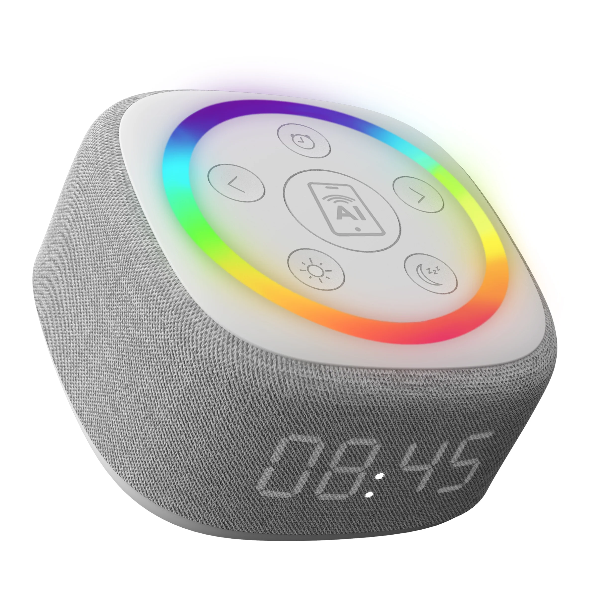 Gemini Sound BRS-180 home speaker with AI assistant button — 15 sleep sounds, 8-color RGB night light, LED clock - Image 8