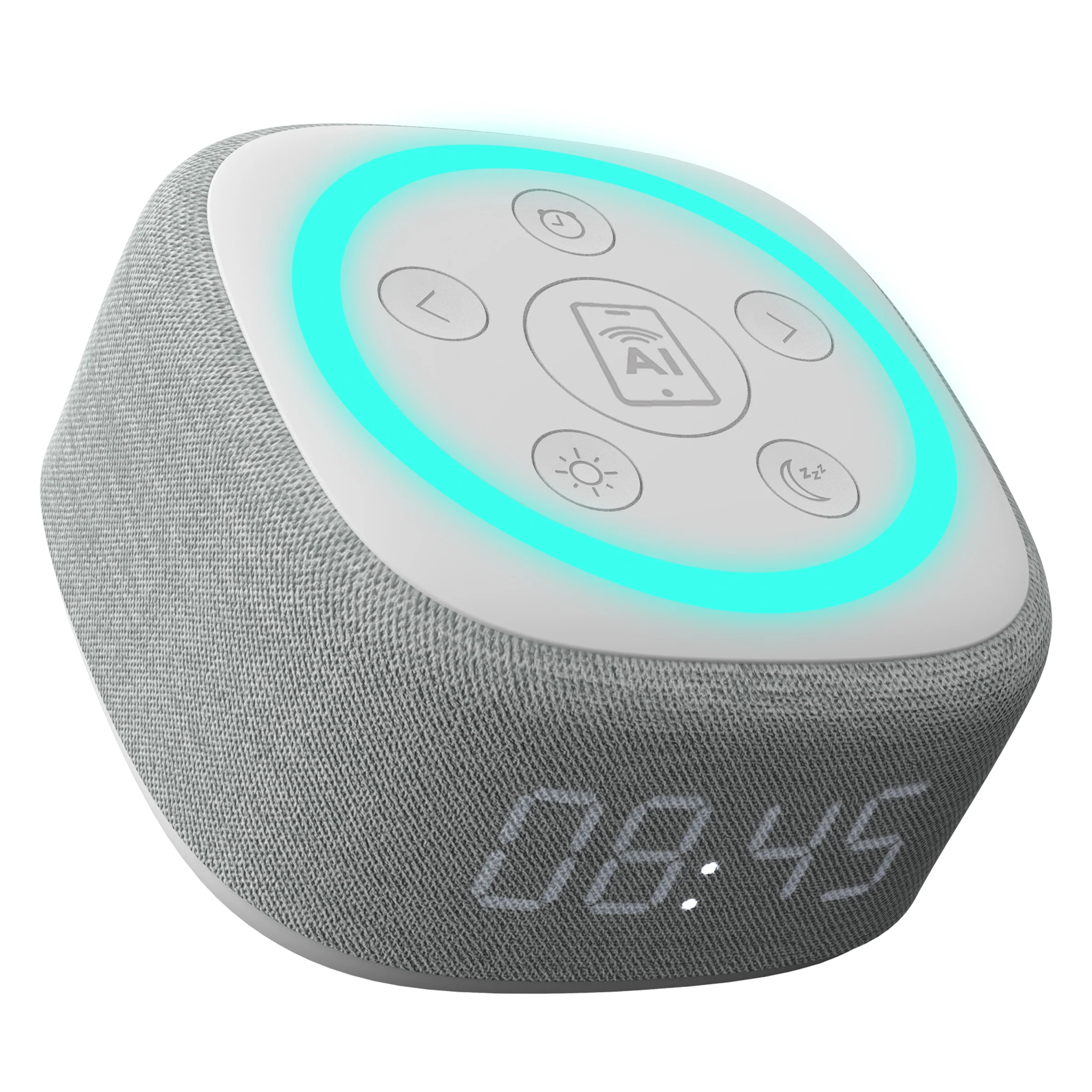 Gemini Sound BRS-180 home speaker with AI assistant button — 15 sleep sounds, 8-color RGB night light, LED clock - Image 9
