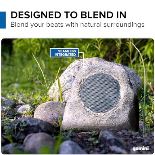 Gemini Sound GHRK-500LTMS outdoor solar rock speaker with Bluetooth and LED lighting — 20W peak, 5" driver, 50-speaker multi-link - Image 6