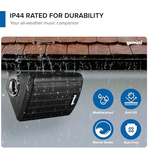 Gemini Sound GHSI-525BT-PR waterproof outdoor Bluetooth speaker pair — 72W peak, 5.25" woofers, IP44 rated - Image 6