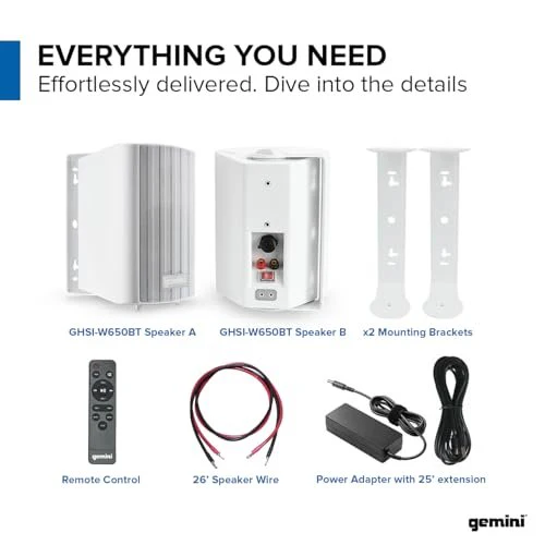 Gemini Sound portable Bluetooth speaker 5", IPX4 — for outdoor events (GHSI-W650BT) - Image 7
