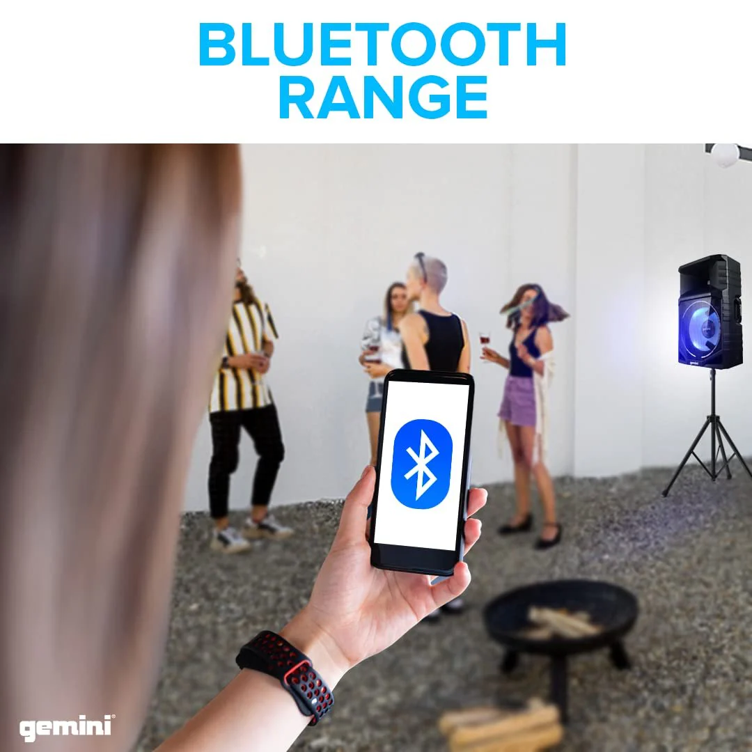Gemini Sound PA system 1500W, 15", Bluetooth, TWS stereo pairing (GSW-T1500PK) - Image 6