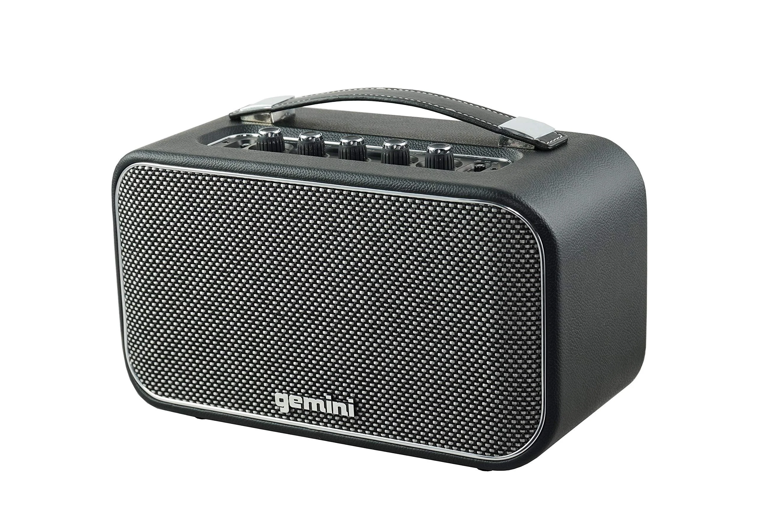 Gemini Sound GTR-300 portable retro Bluetooth speaker and guitar amp — 60W peak, 4.5" woofer, 10-hour battery - Image 2
