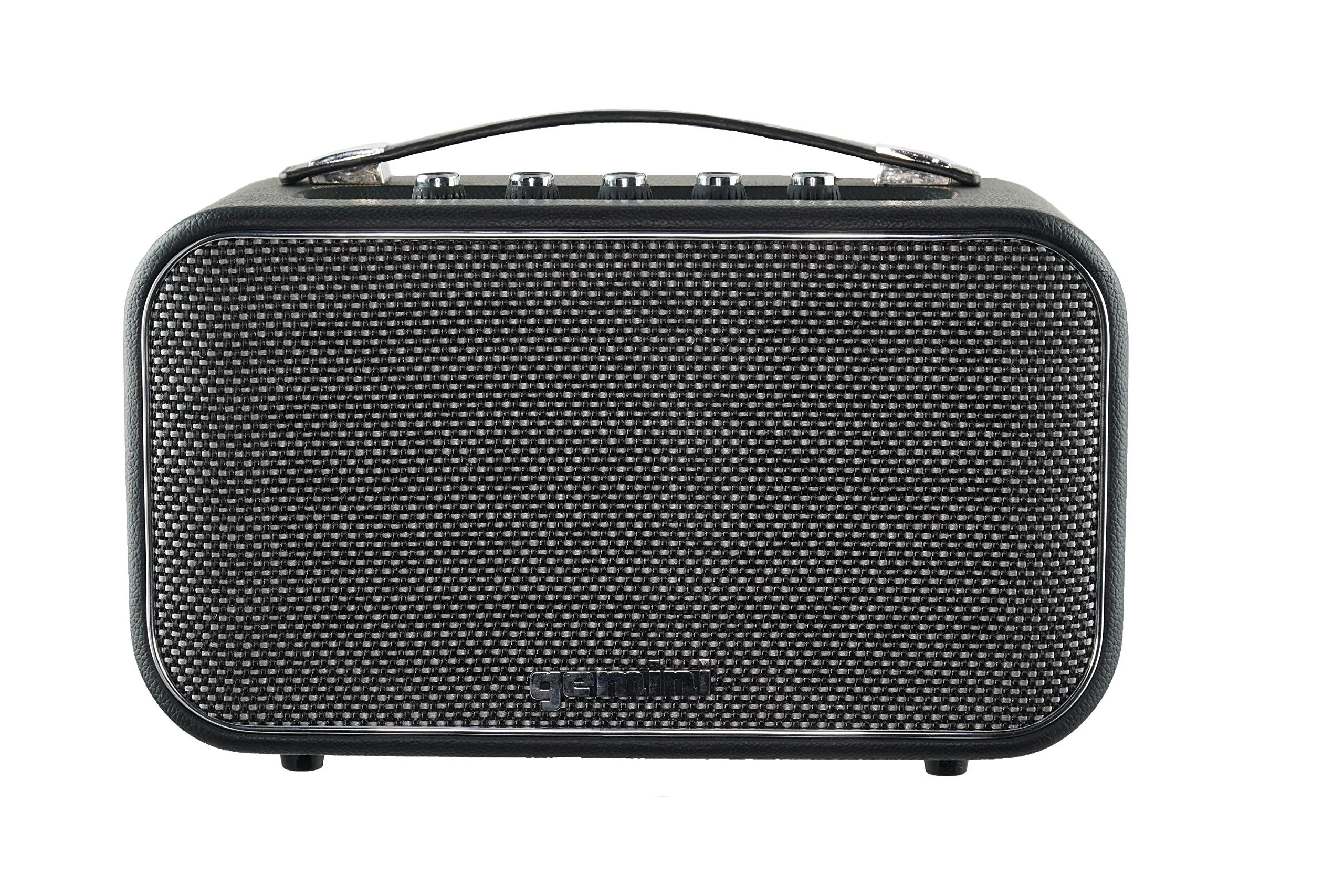 Gemini Sound GTR-300 portable retro Bluetooth speaker and guitar amp — 60W peak, 4.5" woofer, 10-hour battery - Image 3