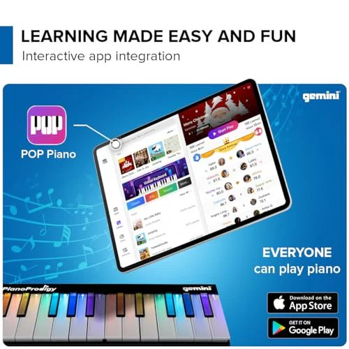 Gemini Sound GPP-101 expandable wireless MIDI keyboard — 24 light-up keys, Bluetooth 5.0, magnetic expansion to 72 keys - Image 4