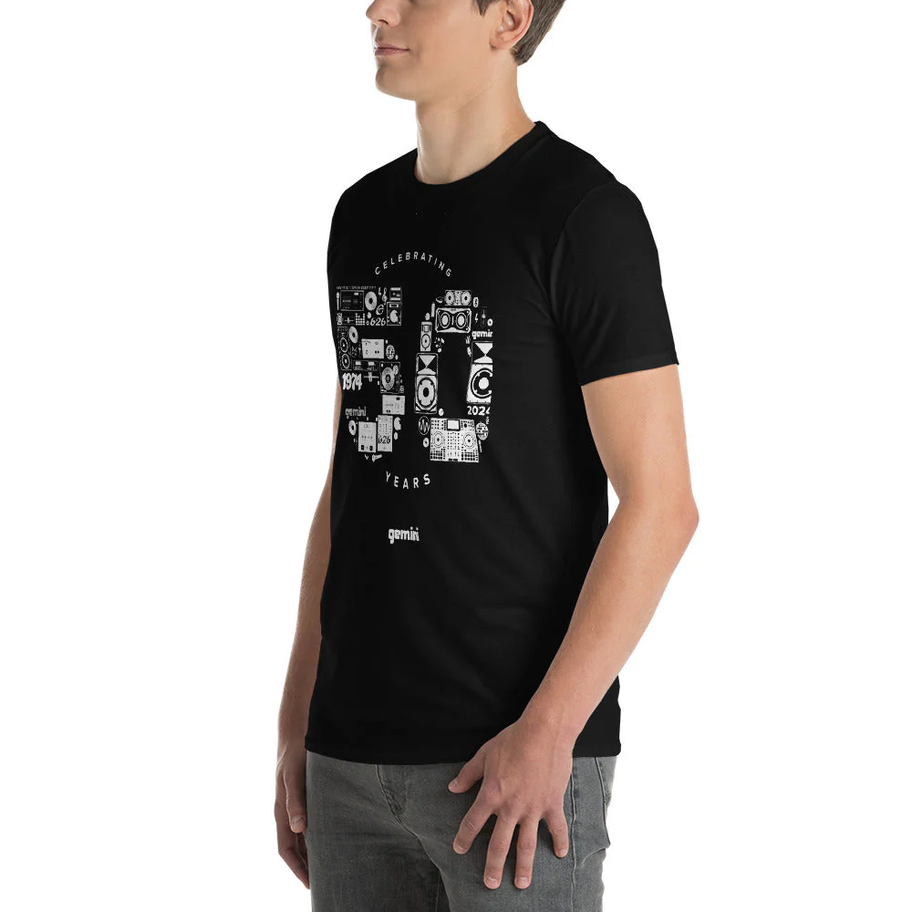 Gemini Sound 50th Anniversary Cotton T-Shirt - High-quality Ring-Spun - Image 13