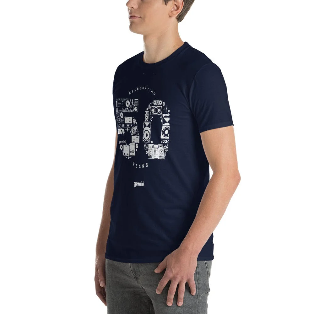 Gemini Sound 50th Anniversary Cotton T-Shirt - High-quality Ring-Spun - Image 18