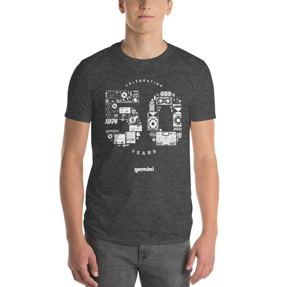 Gemini Sound 50th Anniversary Cotton T-Shirt - High-quality Ring-Spun - Image 21