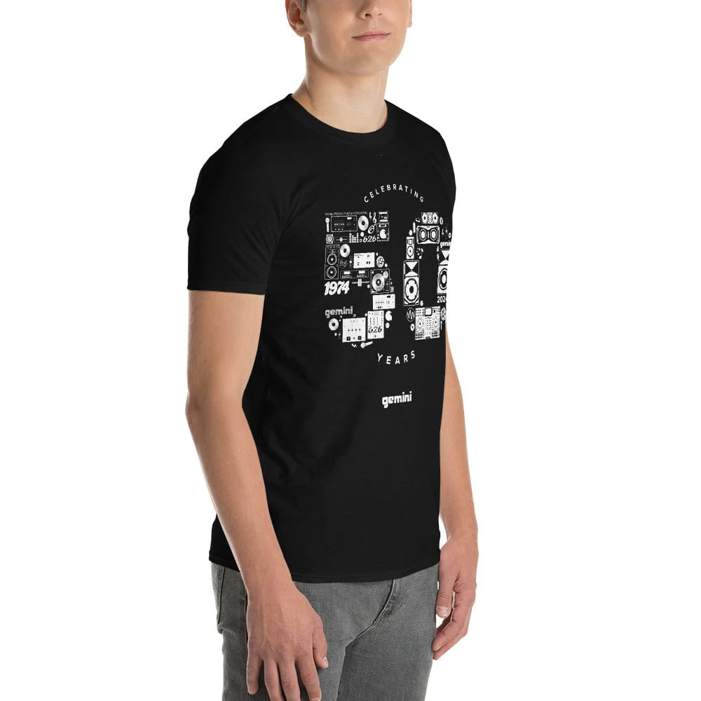 Gemini Sound 50th Anniversary Cotton T-Shirt - High-quality Ring-Spun - Image 3