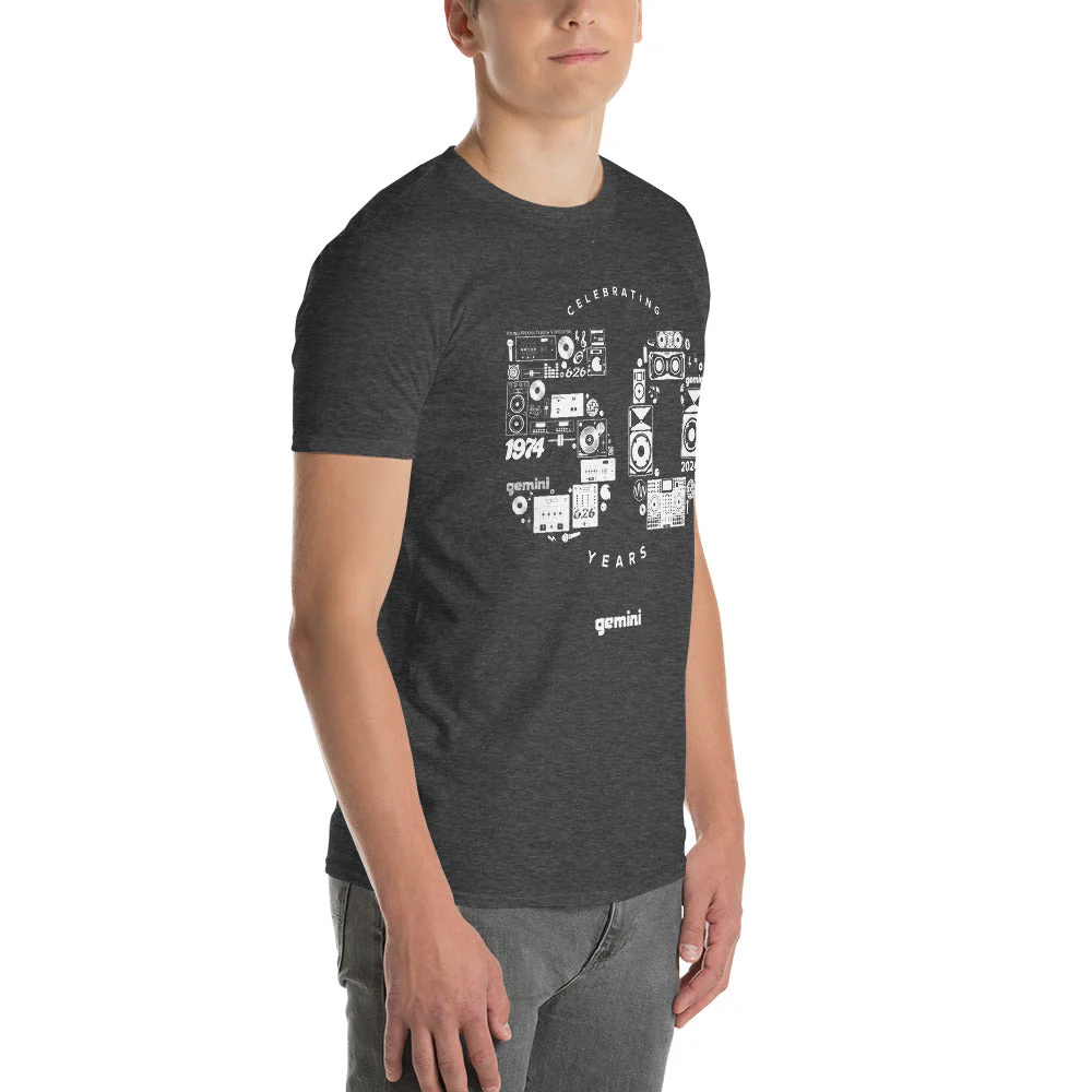 Gemini Sound 50th Anniversary Cotton T-Shirt - High-quality Ring-Spun - Image 5