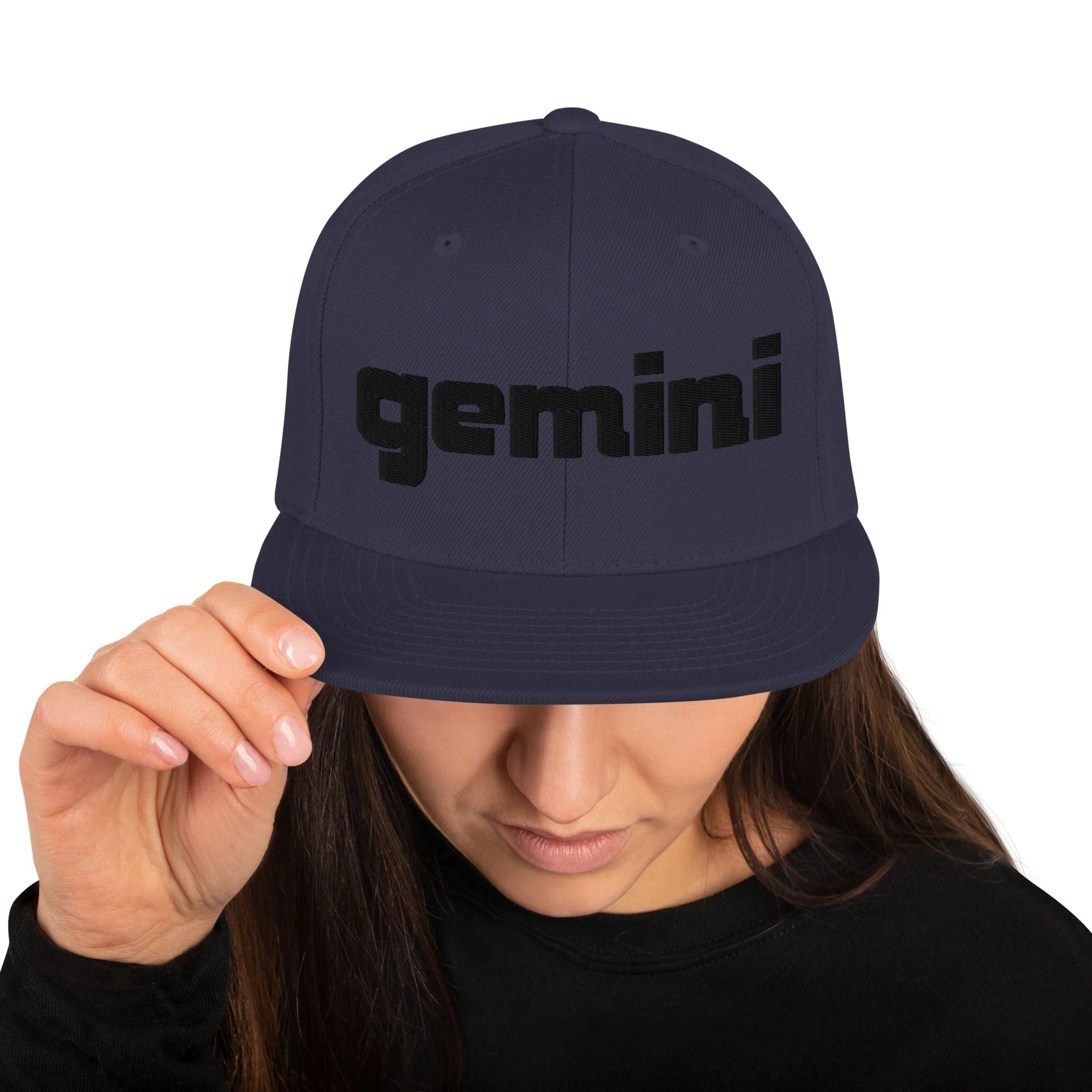 Gemini Sound Snapback Hat - Acrylic Wool Blend 6-Panel Classic - Image 14