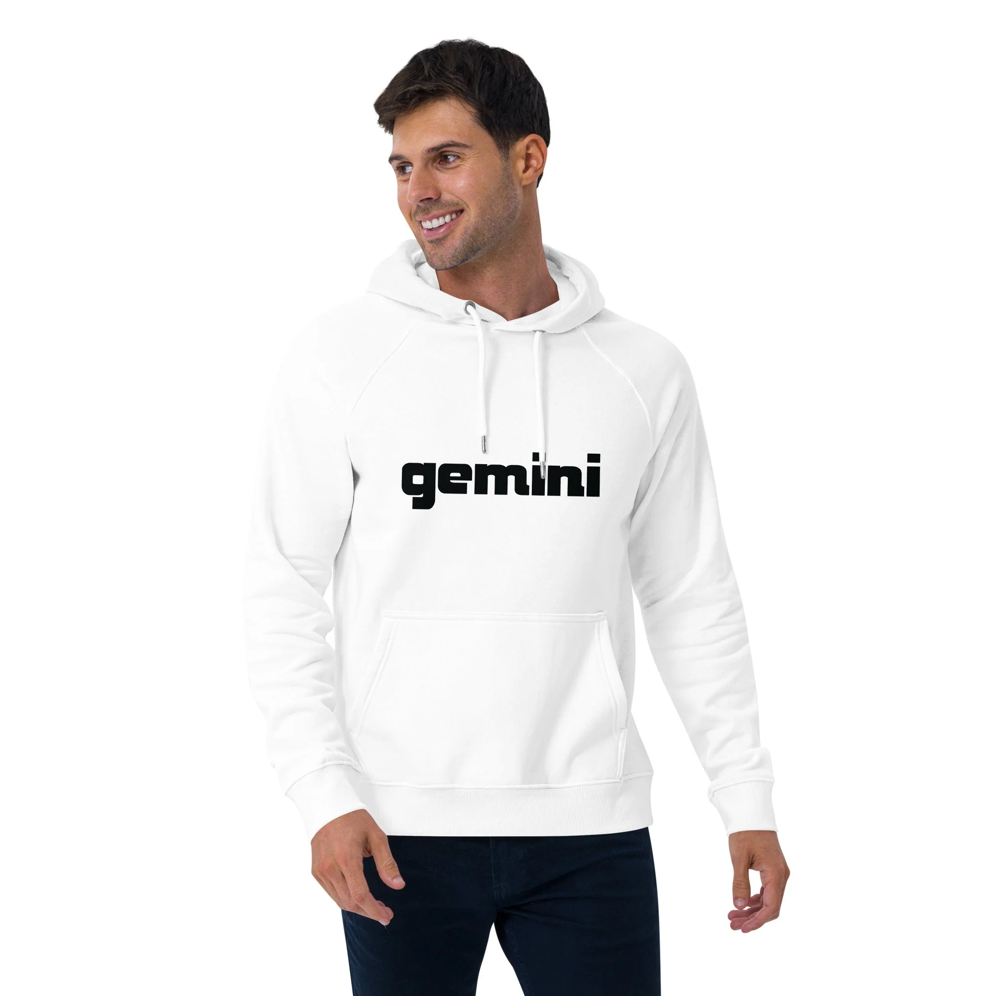 Gemini Sound Organic Cotton Eco Raglan Hoodie - Unisex - Image 3