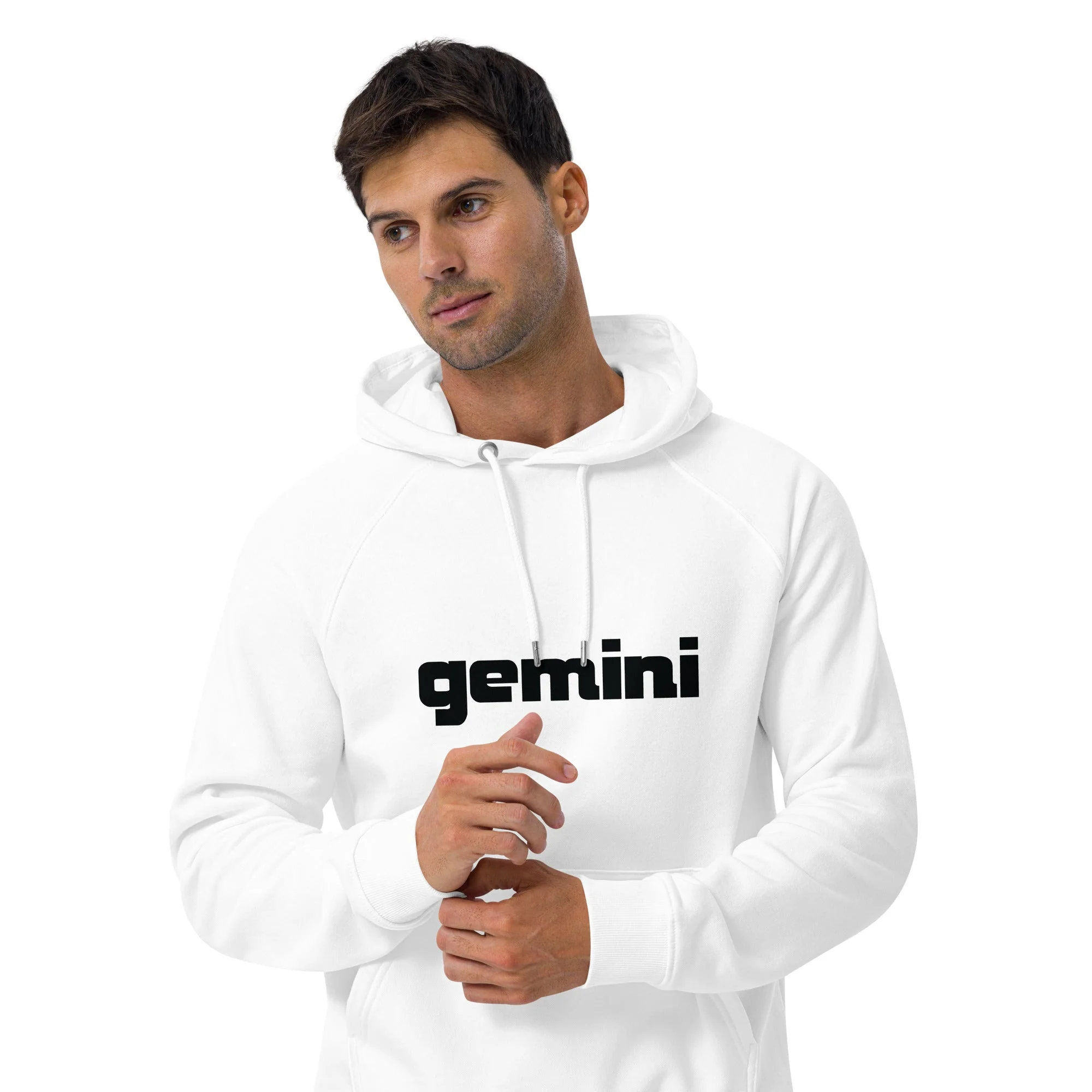 Gemini Sound Organic Cotton Eco Raglan Hoodie - Unisex - Image 4