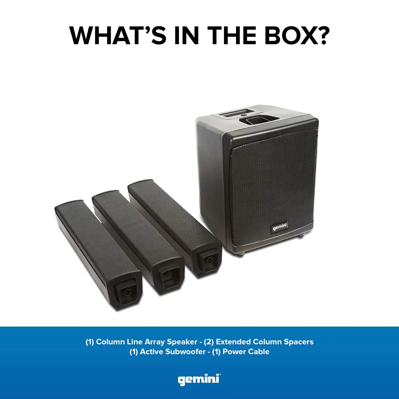 Gemini Sound WRX-900TOGO portable battery-powered line array PA system — 2400W peak, 8" subwoofer, 6-hr battery - Image 6