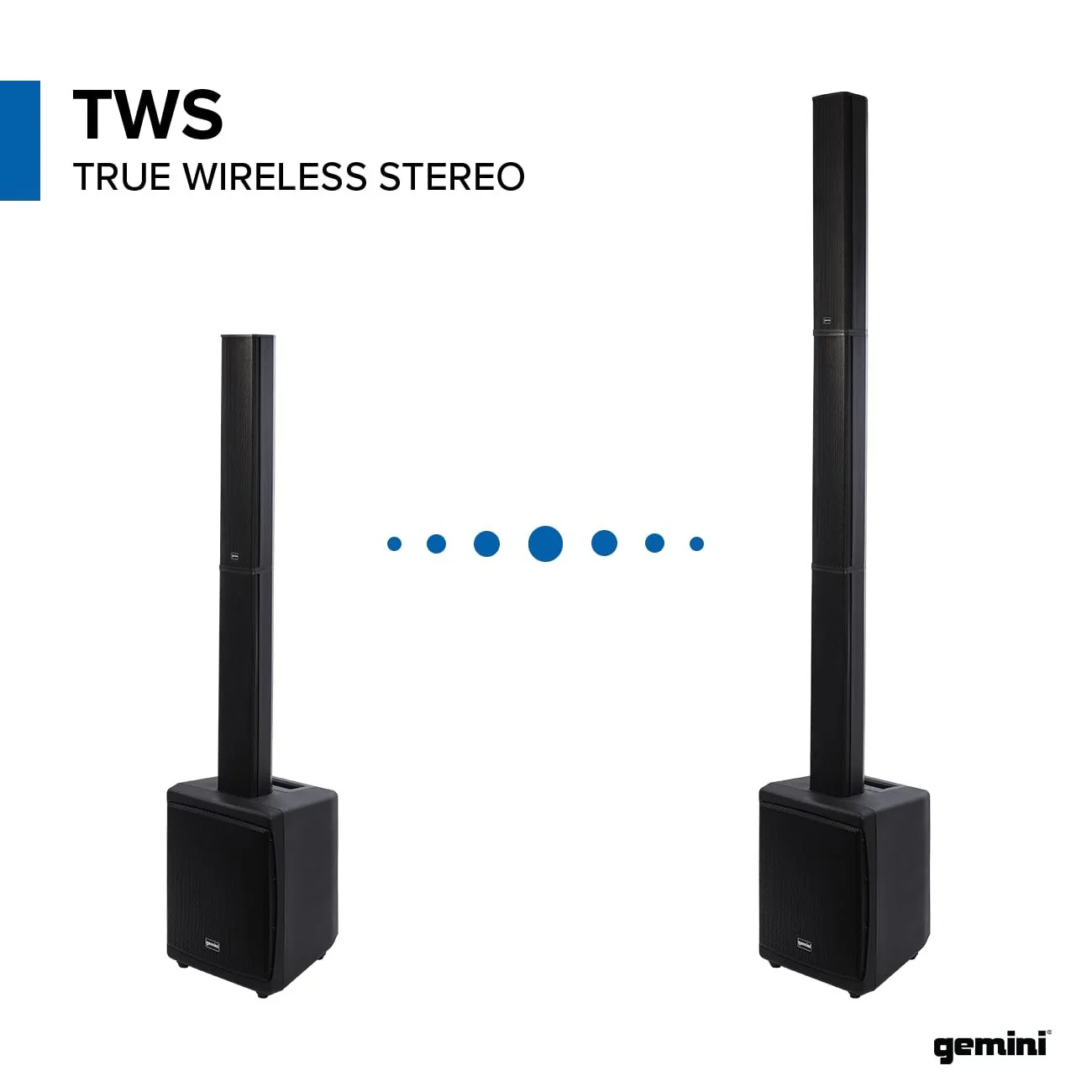 Gemini Sound WRX-900TOGO portable battery-powered line array PA system — 2400W peak, 8" subwoofer, 6-hr battery - Image 7